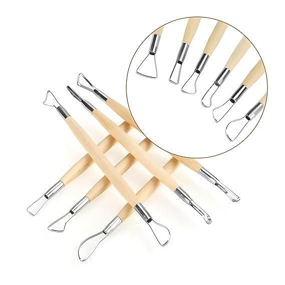 6PC CLAY TOOLS WOODEN E0238