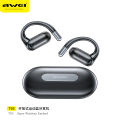 Awei OWS T93 Bluetooth Earphone Double Subwoofer Directional Transmission Open Headset 40 Hours Long Battery Life Dynamic Spatial Sound Sports Earbuds. 