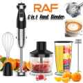 New Hand Blender Set 5-in-1 and 4-in-1 Multifunctional Heavy-Duty 800w Powerful Copper Motor, Coffee Beater & Double Speed Stainless Steel Immersion Blender -Egg beater and Milk Frother -Meat Chopper 600ml -Juicer Machine -Electric Grinder -Food Processor. 
