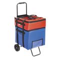 Adjustable Folding Luggage Cart Portable Hand Trolley Lightweight Luggage Cart Carrying MAX Load 40KG. 