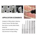 XCAN 6-16mm SDS Plus Drill Bit with Square Shank Cross Head Masonry Hole Drill Cutter for Hammer Drill Wall Brick Block Drilling. 