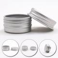 5/10/15/30/50/100/120/150ml Silver Color Aluminum Tin Jars Metal Empty Storage Box Refillable Bottle Screw Top Cosmetic Storage. 