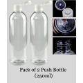 Empty Plastic Push Bottle 250ml / Empty Bottles for Hair Oil / Lotion Bottles Empty Push Bottles. 