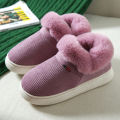 Plush Cotton Shoes for Men and Women Winter Warm Fleece-Lined Thickened Home Non-Slip Confinement Ankle Wrap Cotton Slippers Indoor Home. 