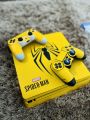 ps4 marvel spider skin yellow with 2 controller skin. 