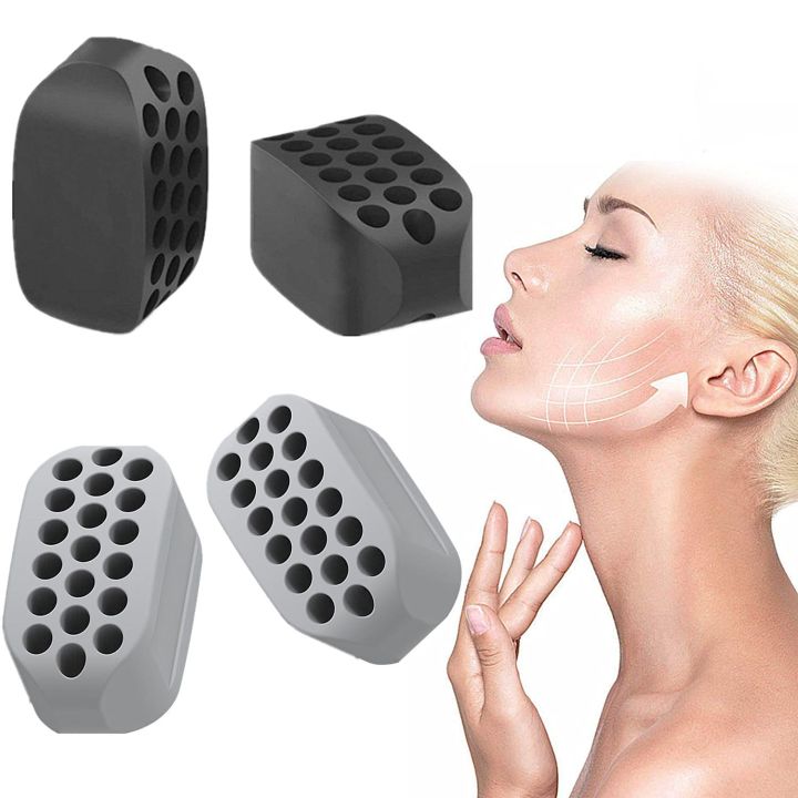 Jawline Shaper Set of 2 Jawline Exercise Men and Women/Jawliner Define Your Facial Features with Confidence / 40Lbs Resistance Level Chew Ball and Reduce Double Chin