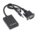 VGA To HDMI Adapter Output 1080P VGA Male to HDMI Female Audio Video Cable Converter For HDTV Laptop Projector. 