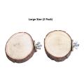 UK Bird Toy 2 Pack Perch Platform for Bird Cage, Round Wooden Perch Stand Rack Toy Best for Large, Small and Medium Parrots and Birds, Cage Decoration. 