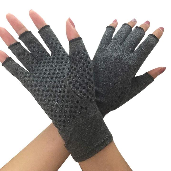 Compression Glove For Rheumatoid, Osteoarthritis - Heat Hand Gloves For Computer Typing, Arthritic Joint Pain Relief, Carpal Tunnel - Men, Women (1 Pair) (L)