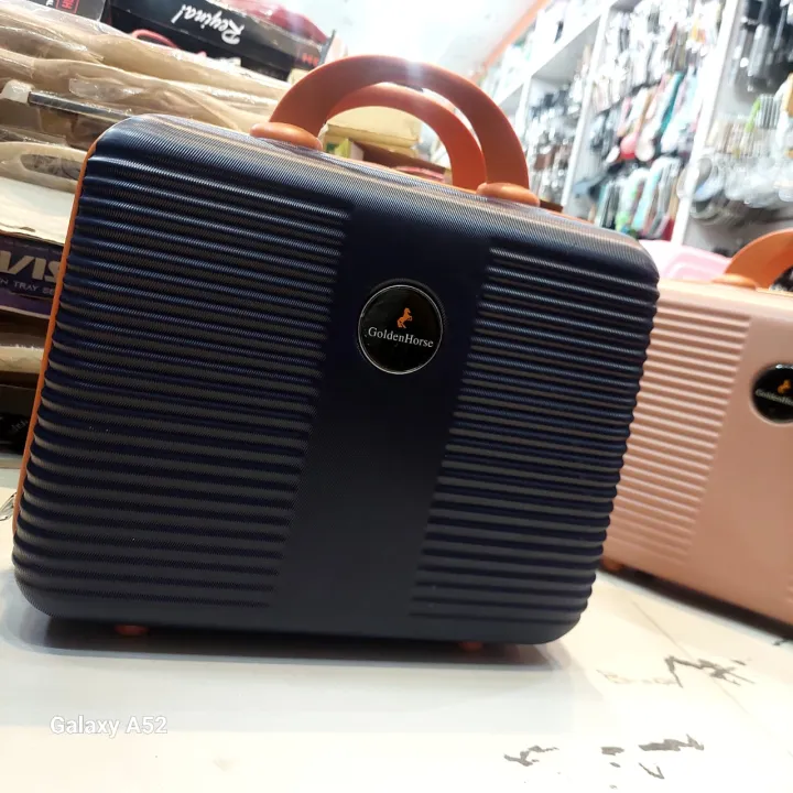 Makeup%20Travel%20Case%2011%20inch%20Hard%20Shell%20Cosmetic%20Organizer%20Bag%20Small%20Portable%20Make%20up%20Train%20Hand%20Luggage%20with%20Elastic%20Strap%20ABS%20Mini%20Suitcase%20for%20Women%20Girls,%20-%20Image%203