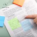 Sweet Journal 50 Sheets Transparent Multicolor PET Sticky Notes Waterproof Stickys Memo Messages Post it Notes. 