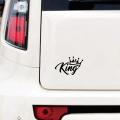 KING CROWN (Black) Funny Vinyl Decoration Car Window Sticker Decal, car stickers, Bike Decoration Vinyl Decals, Car Accessories, Stickers for Car, Car Modification, Car Decoration By Sticker Saloon. 