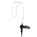 2X Straight Listen Only Transparent Flexible Acoustic Tube Earpiece 3.5mm Earphone Headset Mono Jack for Walkie-Talkie. 