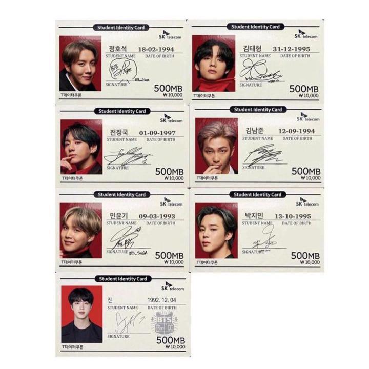 BTS ID card set - Photo cards for BTS fans