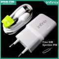 Infinix Fast Charger + Data Cable Fast Charging For Infinix Mobile Phone. 