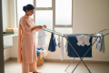 Compact Foldable Drying Rack for Efficient Laundry Drying. 