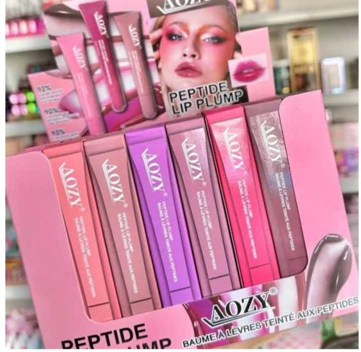 Aozy peptide plump 8 PCs set  Plumping Lip Gloss Glossy Lips lip balm, lip gloss, lip tint, lip plumper, tinted lip balm, glossy lips, lip shine, natural lip color, everyday lip balm, lip makeup plumping lip balm, hydrating lip balm, moisturizing lip glos