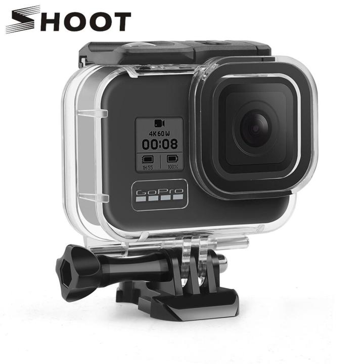 SHOOT for GoPro Hero 8 Black Waterproof Case 60M Underwater Diving Housing Protective Shell Cover Mount for Go Pro 8 Accessories