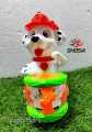 Dog Drummer Cute Toy For Kids With Lights And Music-Bump & Go Toy-6628. 