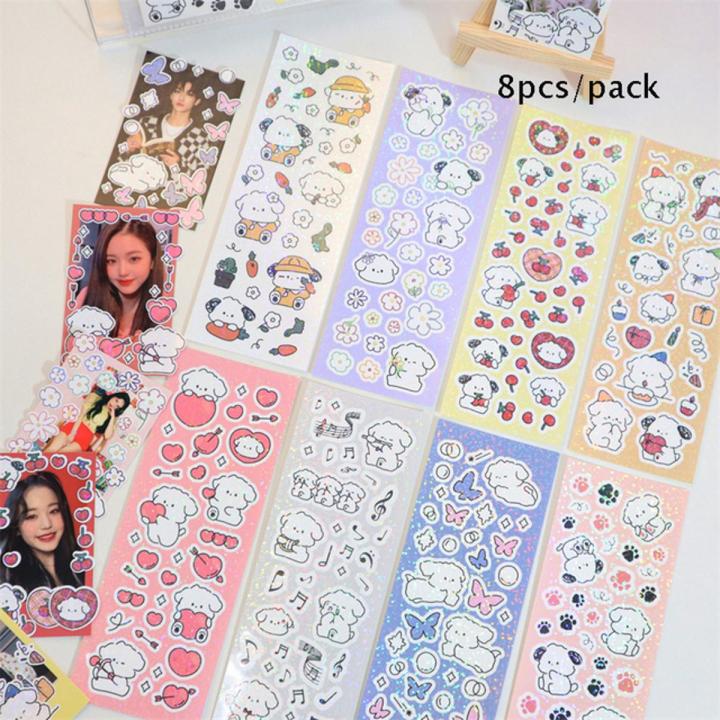 SKYSONIC BOBO Scrapbooking Stickers Journal Decor Lable Dog Series Idol Stationery Postcards Cute Korean Album Sticker Suppli
