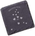 2022 Wholesale Custom Gorgeous Black Slate Stone Coasters Bulk Square Slate Stone Cup Coaster for Drink Bar Kitchen. 