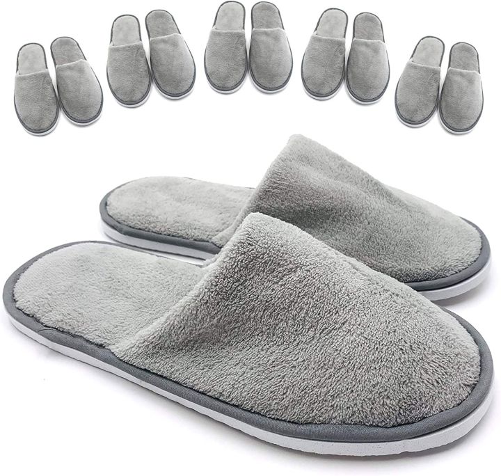Warm Spa Slippers-Closed Toe Non Slip Disposable Hotel  for Wowens Men-Thick Soft Cotton Reusable House  Fit for Guests,Bathroom,Bedroom,Travel,Home,Indoor