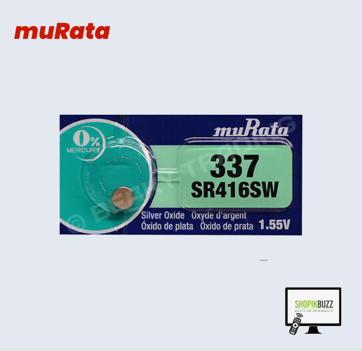 muRata SR416SW 337 Battery (1x Cell)  |   Circuit Town