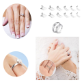 12Pcs Invisible for Loose Rings Ring Adjuster Fit Any Rings Ring Clips to Make Rings Smaller Ring Easy to Use. 