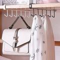 Under Cabinet 6 Hooks Mug Cup Holder for Kitchen, Mug Cup storage Rack, for Cupboards Wardrobes, Under Cabinet Utensils Hanger, Hanging Organizer rack for Kitchen Organiser Over the Door Hook. 