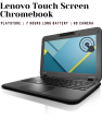 Lenovo N22 Chromebook 11.6" HD Touchscreen Laptop – Intel Celeron, 4GB RAM, 16GB eMMC Storage, Chrome OS, Rugged Design, 360° Rotatable Camera, Long Battery Life – Ideal for Students & Everyday Use. 