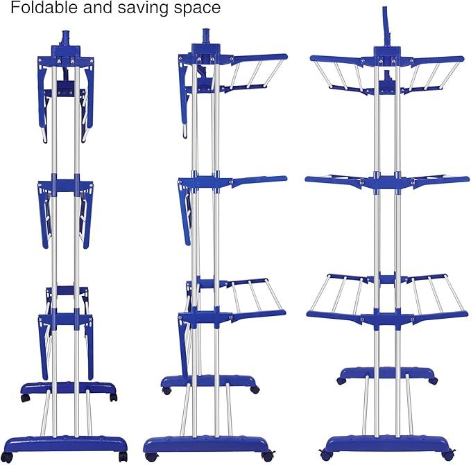 CT/4%20Tier%20Cloth%20Drying%20Hanger/Clothes%20Drying%20Rack,%20Stainless%20Steel%20Oversized%204-Tier%20Collapsible%20Rolling%20Drying%20Rack%20Clothing%20Folding%20Laundry%20Drying%20Rack%20Stand%20Indoor/Outdoor%20with%20Side%20Wings%20and%20Casters%20-%20Image%203