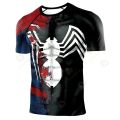 Compression Quick Dry Spiderman T-shirt Men Running Short Tee Shirt Male Gym Fitness Bodybuilding Workout Black Tops Clothing. 