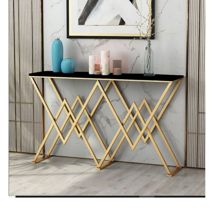 Modern%20High%20Quality%20TOP%20Luxury%20Console%20Table%20New%20Arrival%20with%20Metal%20Frame%20in%20White%20and%20black%20-%20Image%202