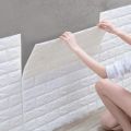 3D Brick Wallpaper - Self Adhesive PE Foam 3D Wallpaper,{2.3 by 2.5feet per sheet} 3D Wall Sticker for Home, Hotel, Bedroom, Living Room & Cafe - Waterproof & Textured Designs 70*77cm. 