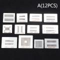 NEW 12/14Pcs BGA Reballing Stencil Dedicate Kit For DDR2 DDR2-3 DDR3 DDR5 MJ. 