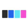2 Piece Multifunctional Silicone Suction Cup Phone Holder, Anti-Slip Square Mount for Car and Wall Use. 