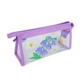 Transparent cartoon pencil bag cute large-capacity stationery storage bag student pencil bag ins stationery bag pencil case. 
