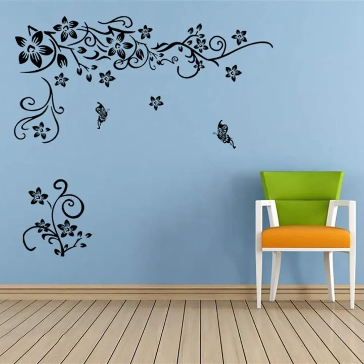 WallsArt%20Store%20Flowers%20Vine%20Wall%20Decals%20Black%20Flowers%20Wall%20Stickers%20Butterfly%20Wall%20Decor%20Removable%20Vinyl%20DIY%20Home%20Wall%20Art%20Stickers%20for%20Bedroom%20Living%20Room%20TV%20Wall%20Decoration%20-%20Image%206