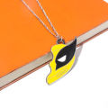 2pices/set Movie Deadpool Best Friends Necklace Wolverine Mask Half Love Heart Combination Pendant Choker For Friends Jewelry. 