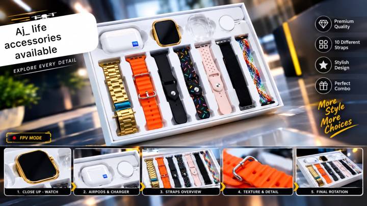 10 in 1 Smrt Watch with Wireless Earbuds, Full Touch Screen, Fitness & Bluetooth Smrtwatch for Men & Women