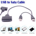 ATA USB 2.0 Adapter for HDD, SSD USB 2.0 to 2.5 inch With External power Connector HDD 7 + 15pin SATA Adapter for SATA hard disk SSD Adapter. 
