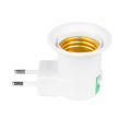 E27 220V Screw Mouth Night Light Can Tilting EU Lamp Holder With Switch Round Foot Wall Type Lamp Shades Stable performance and easy to install. 