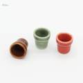 3 Piece Porcelain Miniature Flower Pot Toy For 1 / 12. 