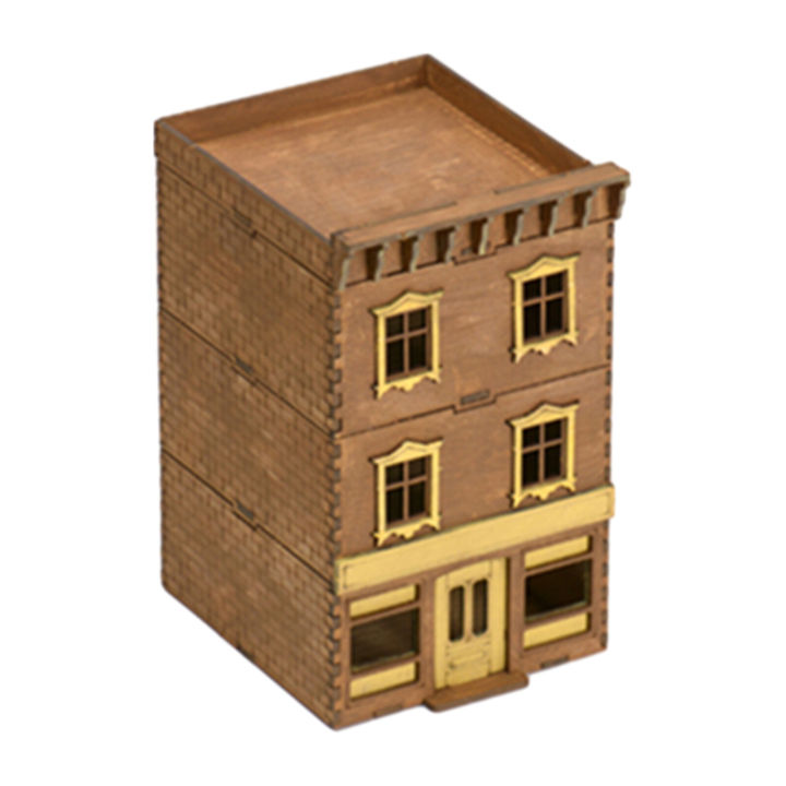 Wooden House Assemble Unpainted 1/72 Building Model House Diorama Layout