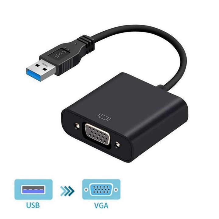 COOLEAD USB 3.0 to VGA Adapter, USB Male to VGA Female Connector, External Video Card, Multi-Display Video Converter Cord for Win 7/8/10 Desktop Laptop PC, Support Resolutions Up to 1920X1080P