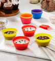 6PCS Silicone Cake Cupcake Cup Cake Tool Bakeware Baking Silicone Mold Cupcake - Multicolor And Random Design will be Delivered. 
