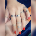 Pack of 5 different designs full Hand fashion rings for girls/ women , Adjustable fashion rings. 