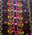 3Pcs Unstitched Pure Lawn Suit With Hand Embroidery, White Trouser with Beautiful Chiffon Dupatta. 