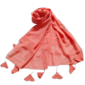 aldhani-Chiffon Hijab Scarf Women Head Wrap Shawls Flower Hijabs Tassel Scarves. 