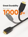 USB C to Micro B Cable 1FT - 10Gbps Data Transfer Speed, Braided USB 3.1 Type C Male to Micro B Male Cable for Hard Drives, Space Gray. 
